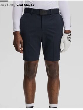 J.Lindeberg Navy Flat-Front Golf Shorts